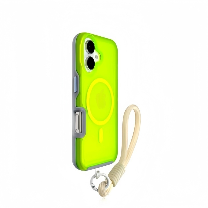 Colorful MagSafe iPhone Case with Hand Strap – Shockproof & Stylish