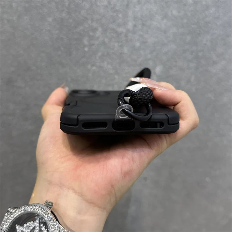 Colorful MagSafe iPhone Case with Hand Strap – Shockproof & Stylish